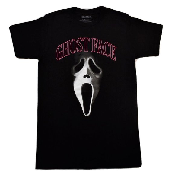 Ghostface Mens Ghost Face The Icon Of Halloween Black Shirt New Sizes S-2XL - Picture 1 of 4
